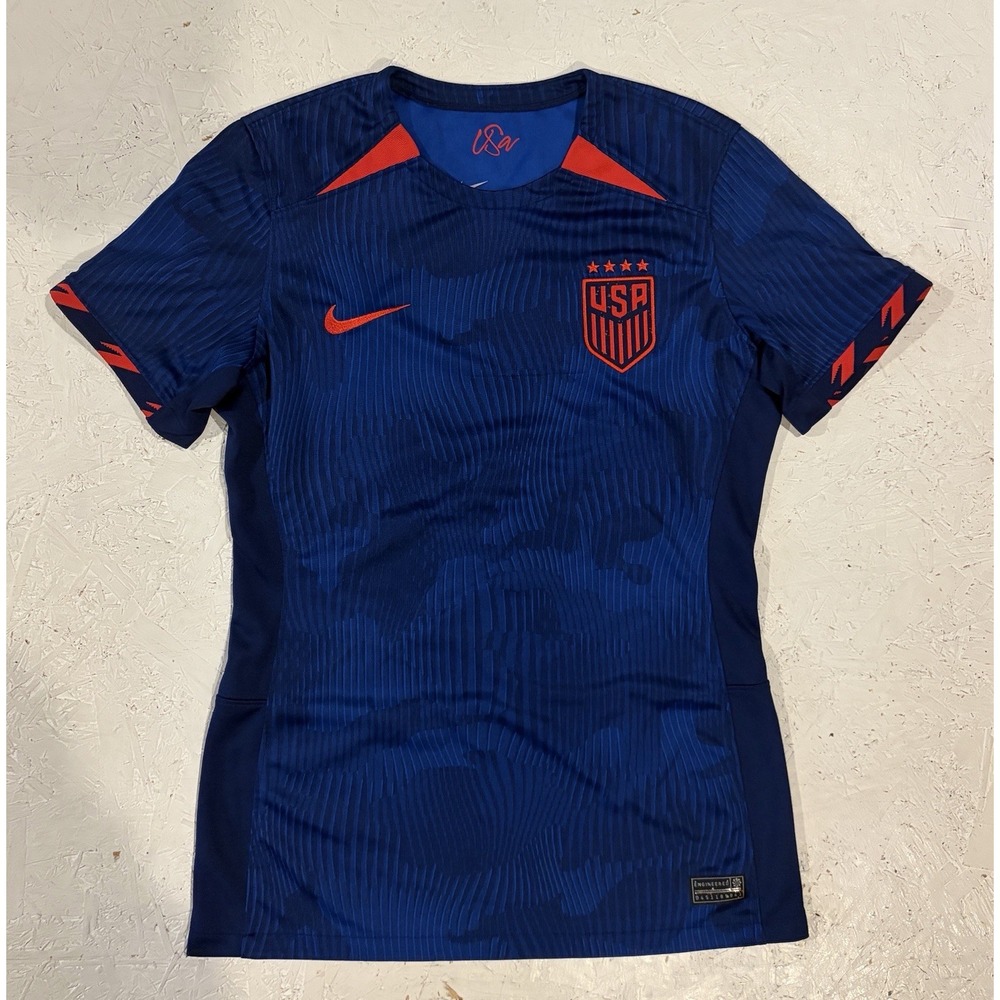 Nike USWNT USA 2023 Away Soccer Jersey Blue 4-Star Womens S Slim Fit DR4000-406